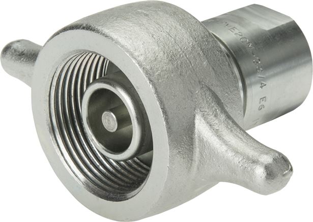 Exemplary representation: Vehicle screw coupling with female thread, loose half