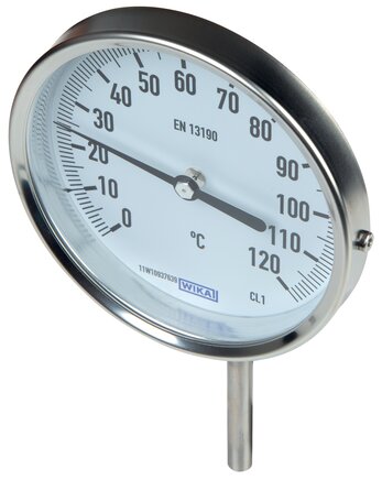 Exemplary representation: Bimetal thermometer vertical without thermowell